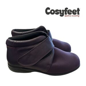 Cosyfeet Julia Loganberry Women's Extra Toe Room Ankle Boots Booties 10